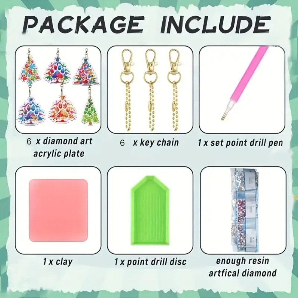 6pcs/Set DIY Christmas Tree Pa - Resin Craft For Beginners recension och pris