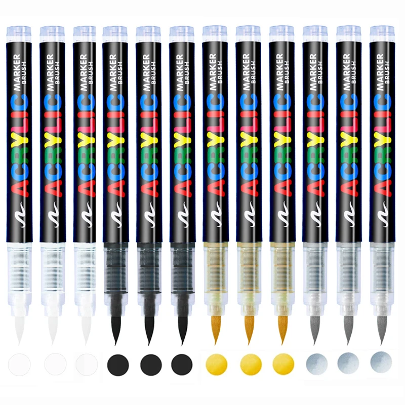 3Pcs Acrylic White Marker Brus - Copic Marker Classic recension och pris