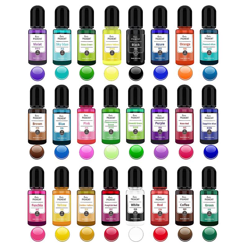 24 Color 10ml/Bottle Epoxy Res - Resin Dye Alcohol recension och pris
