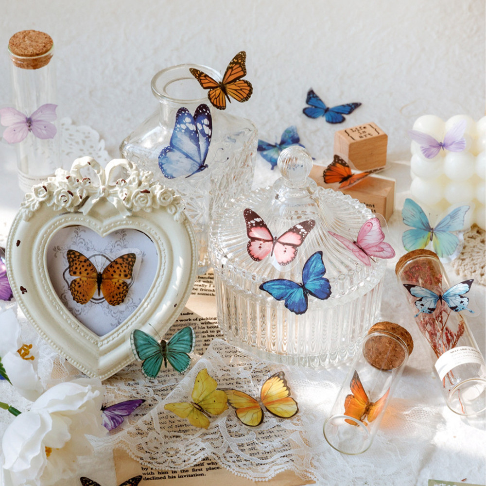 40Pcs/Bag Butterfly Stickers P - Resin Craft Ideas recension och pris